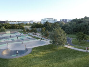 Vue 3D du futur skatepark